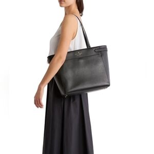 Kate Spade Leather Tote in black New York Laptop Large bag